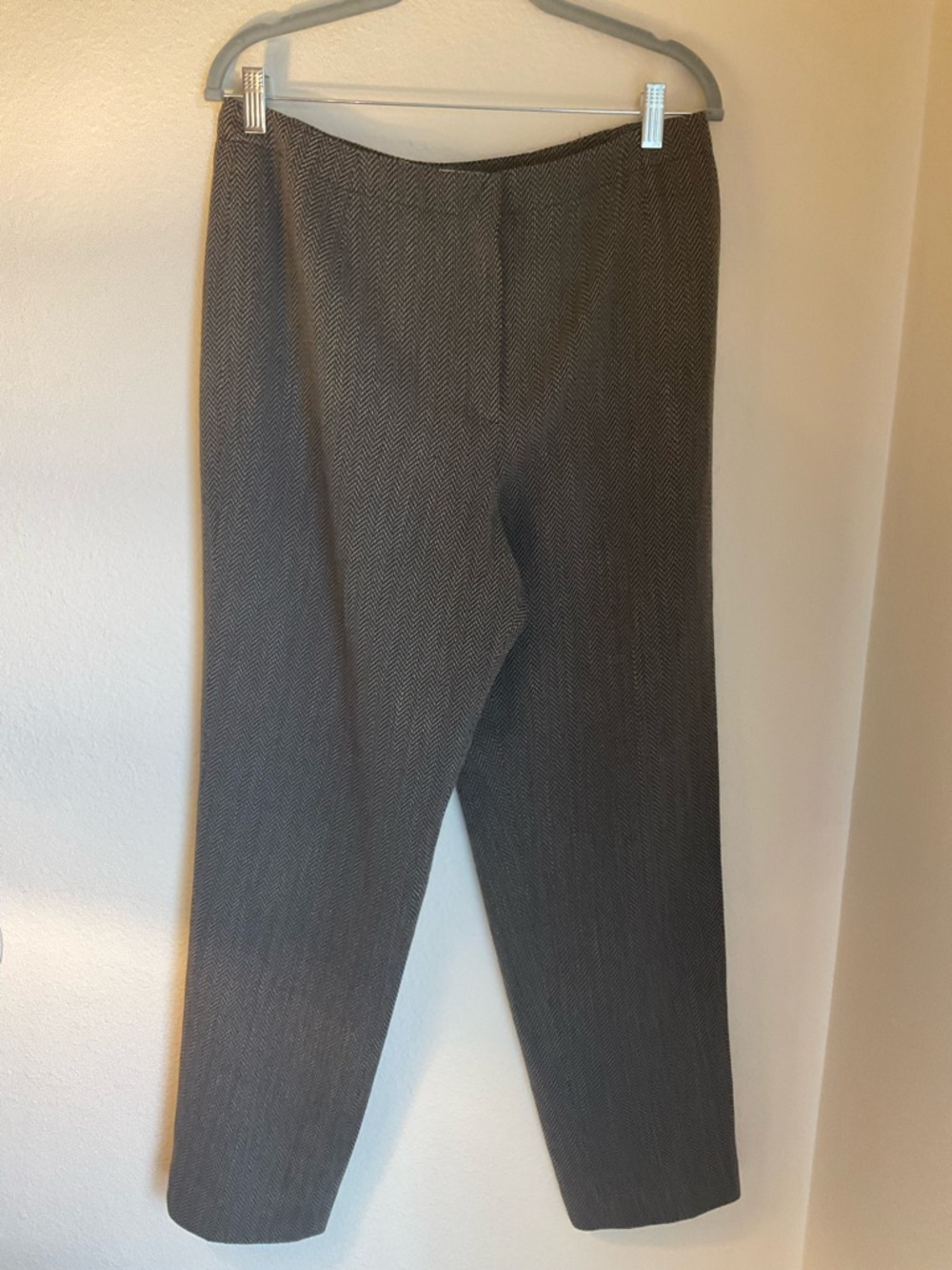Carlisle Vintage Wool Herringbone Trousers size 14 Black & Brown